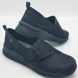 Clarks Sillian 2.0 Ease Black Synthetic Slip On Shoes Womens Size 6 M